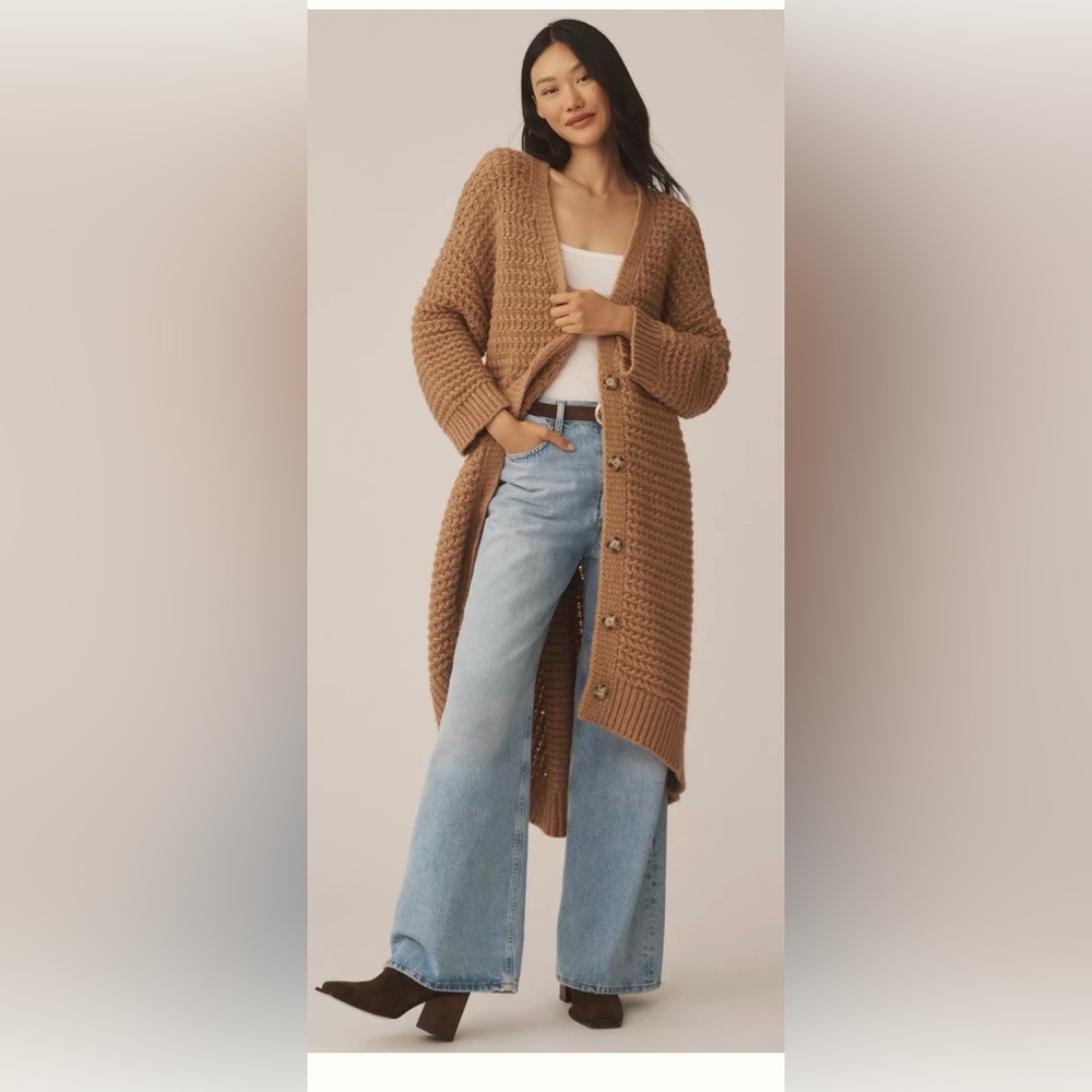 MAEVE RELAXED LONG CARDIGAN SWEATER FROM ANTHROPOLOGIE
